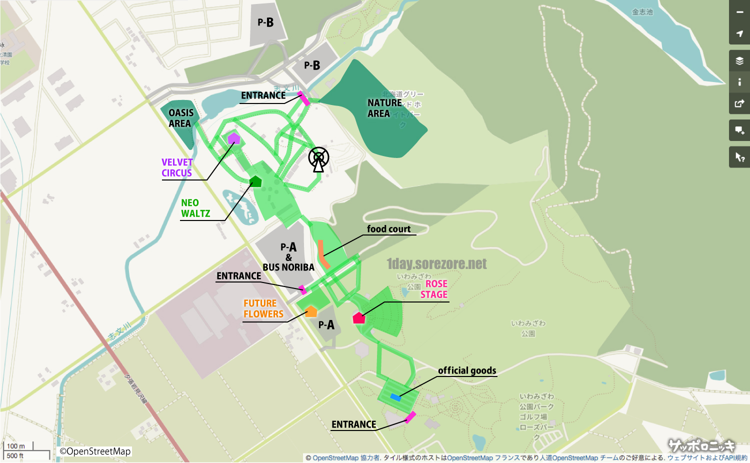 【JOIN ALIVE 2022】会場MAPを札幌駅前地図と重ねてみた