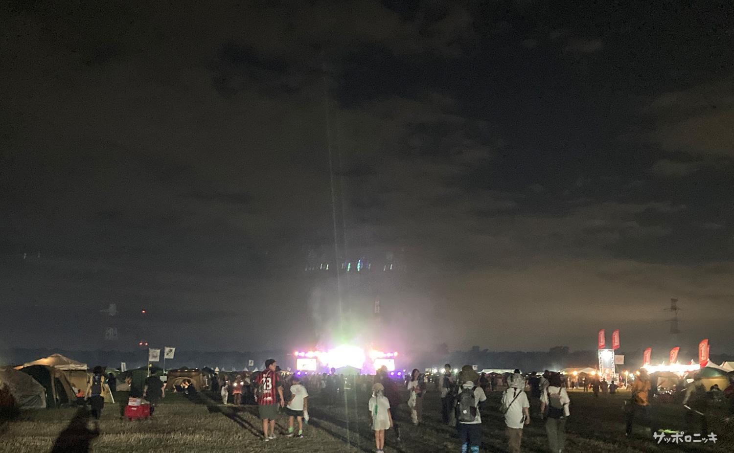 RSR 2024(RISING SUN ROCK FESTIVAL) 夜のサンステ方面